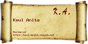 Keul Anita névjegykártya